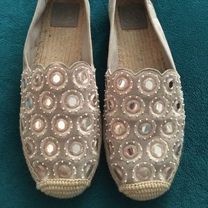 Tory Burch Suede and canvas flats